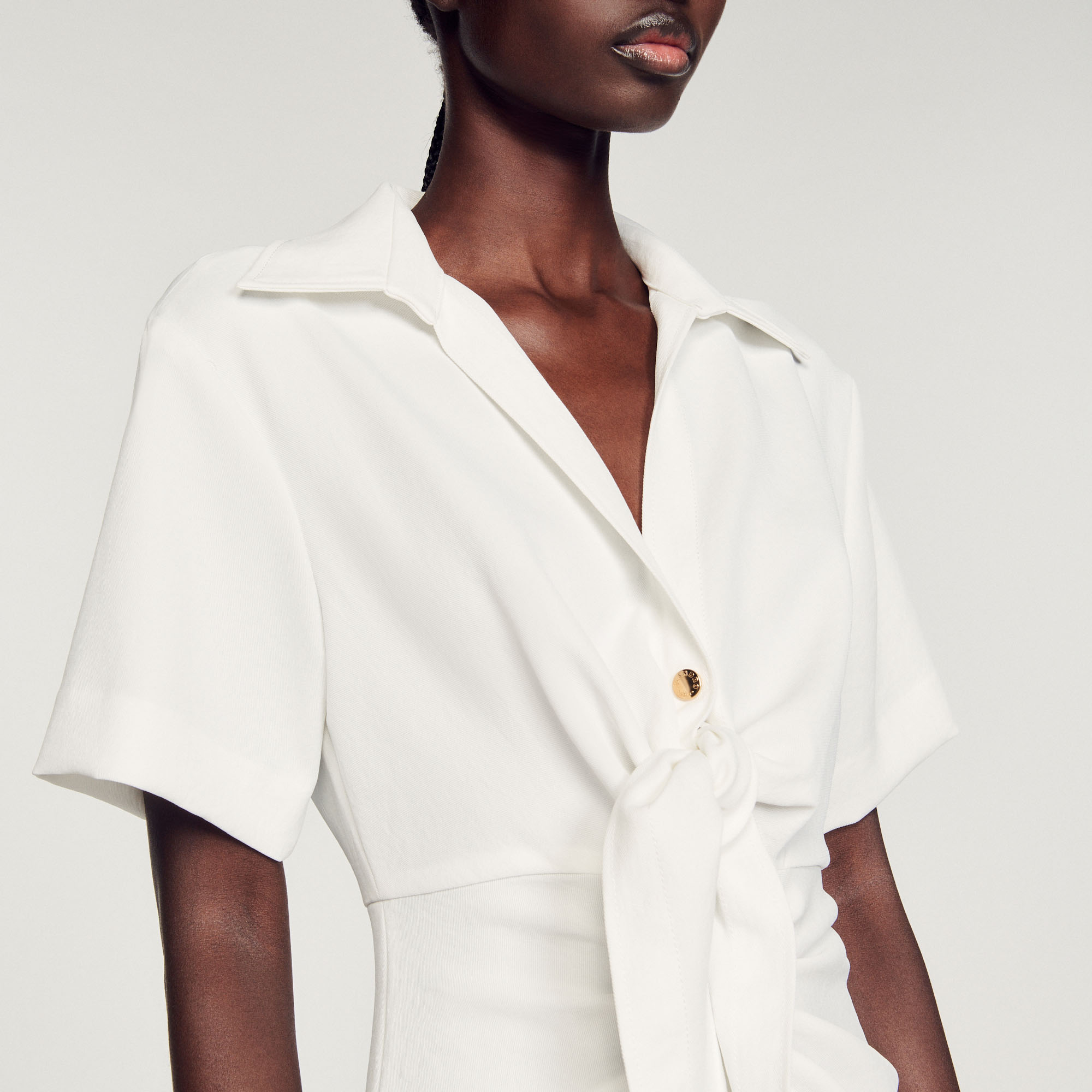 Robe midi boutonnee