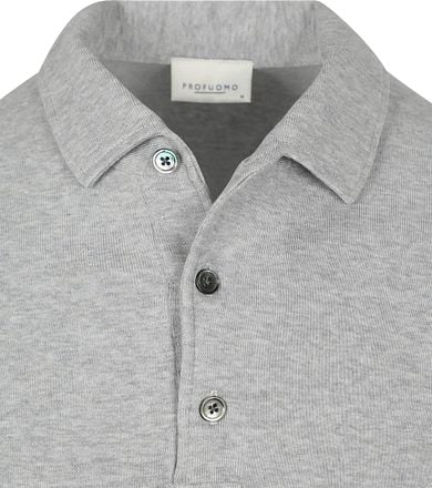 Profuomo Longsleeve Poloshirt Luxury Basic Grijs PP2J00009B-C1 kopen
