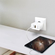 Chargeur secteur USB, 1x USB-A, 1x USB-C, 20 watts