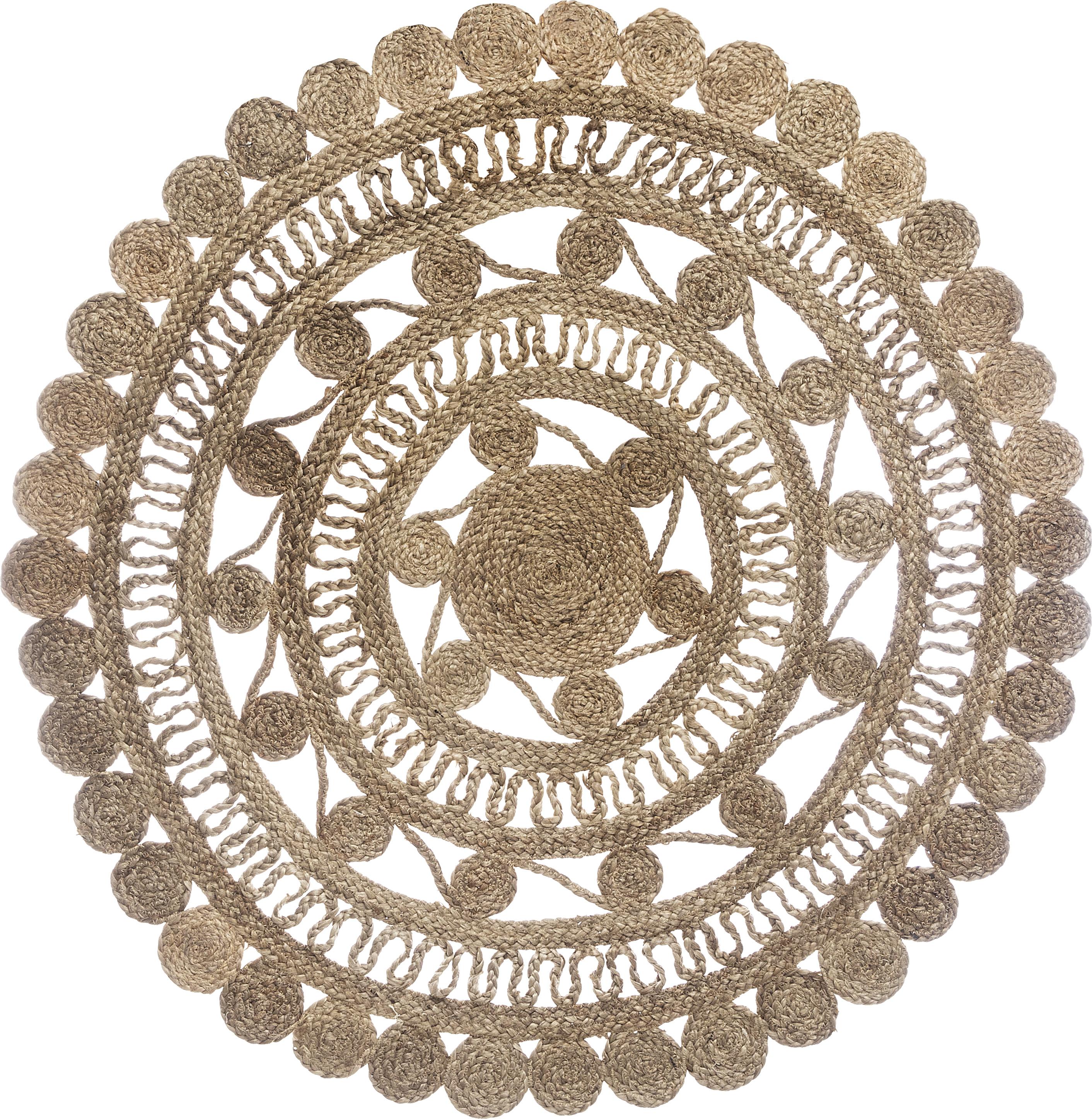 TAPIS JUTE DENTELLE RITUAL D.120CM