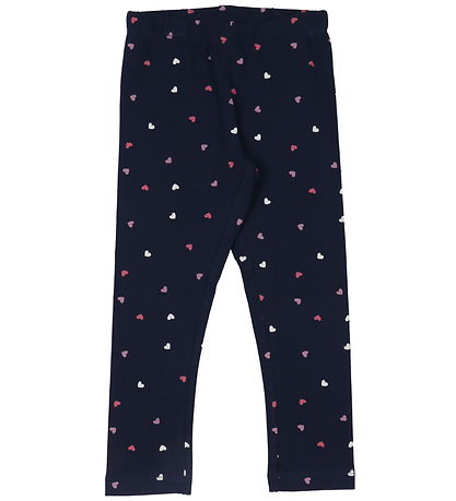 Name It Leggings - Noos - NkfVivian - Dark Sapphire m. Herzen