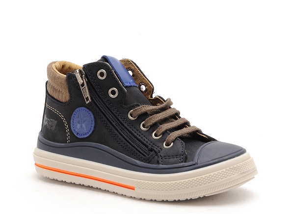 Bopy boots bottine enfant velvet bleu