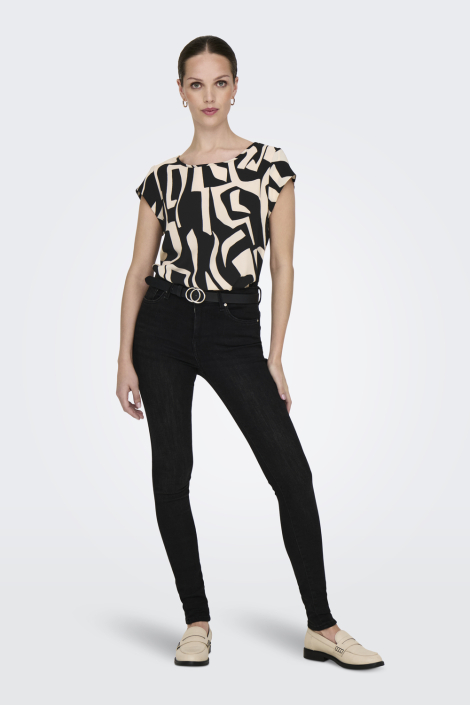 Only zwarte dames t-shirt