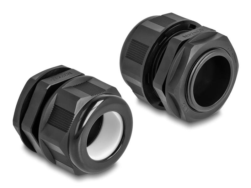 Delock Kabelverschraubung M32, schwarz 2 Stück Delock EX-Kabelverschraubung M32 schwarz 2 Stück