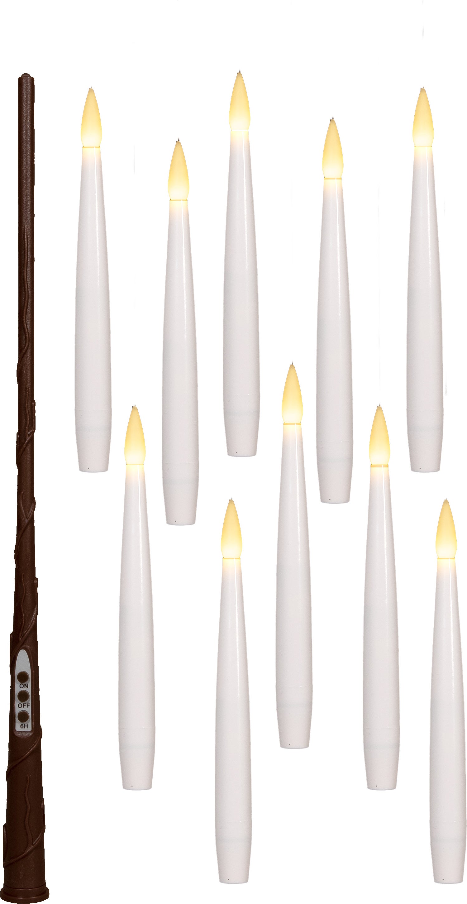 Anna's Collection LED dinerkaars zwevend wit D 2 H 15 cm 10 stuks