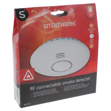 Smartwares Optische Rookmelder RM174RF Draadloos Koppelbaar Inclusief Batterij
