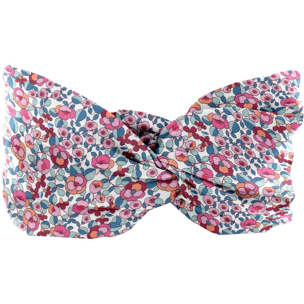 Bandeau Jersey Croisé Enfant Boutons Rose