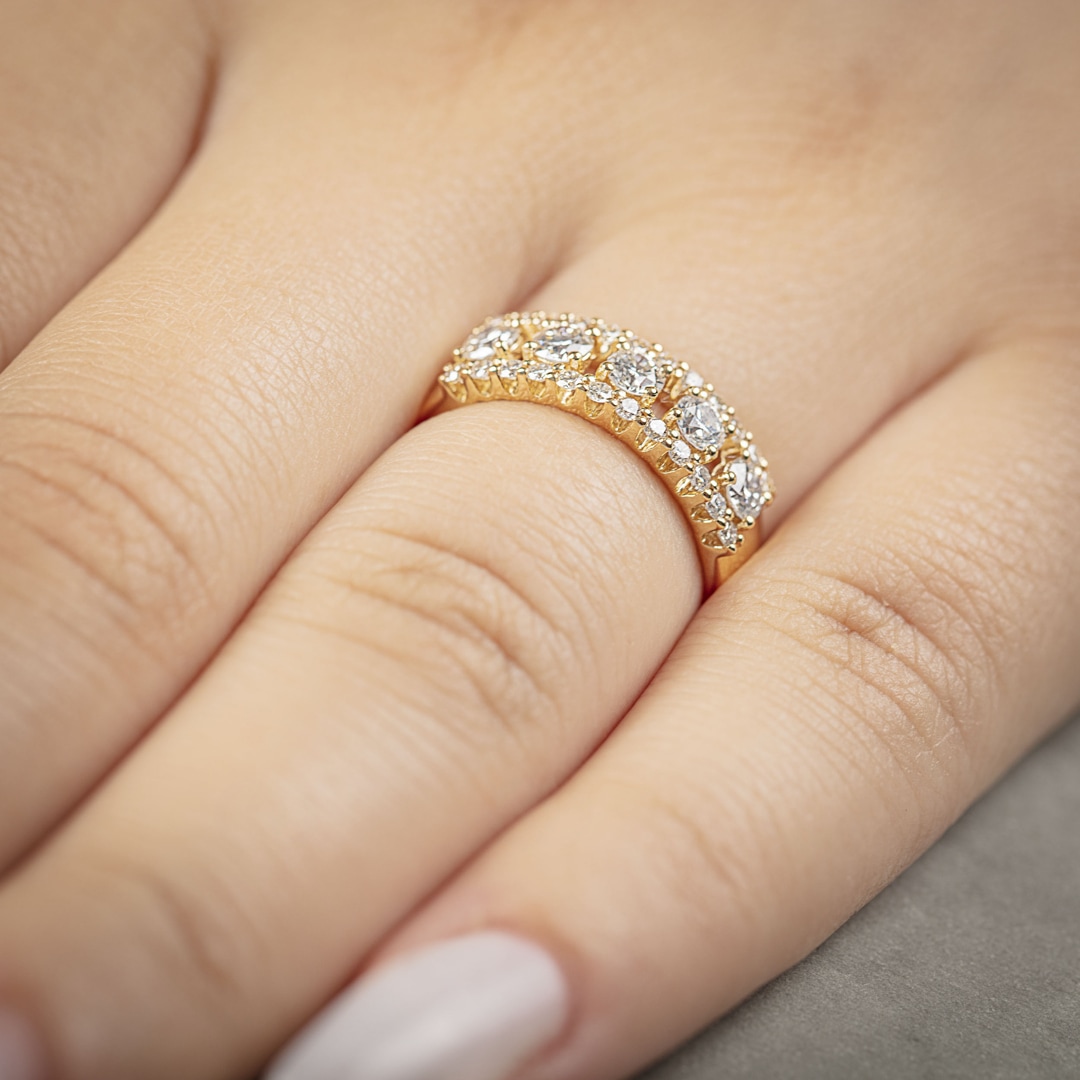 1.01 Karat Diamantring 750/18 K Gelbgold