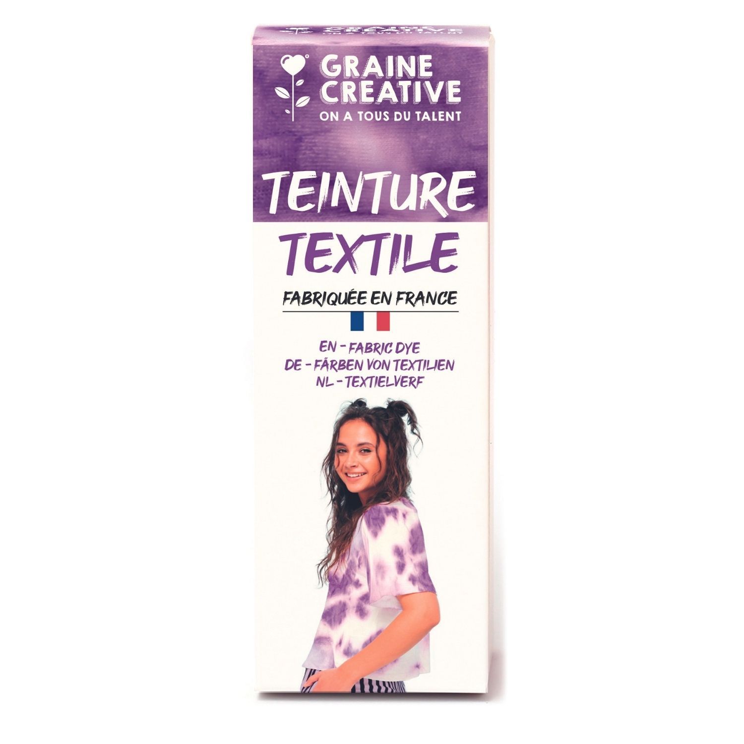 Peinture pour textile 100 ml effet tie and die - violet