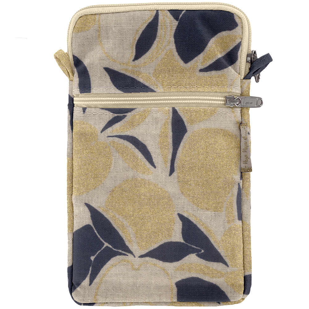 Pochette Téléphone Matelassée Citrons Dorés