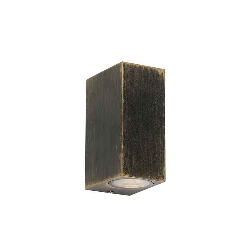 Moderne wandlamp antiek goud 2-lichts IP44 - Baleno