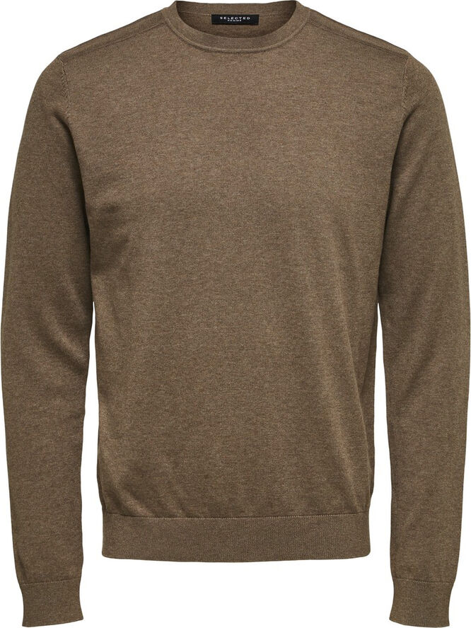 Selected Homme SLHBERG CREW NECK B NOOS Teak/melange