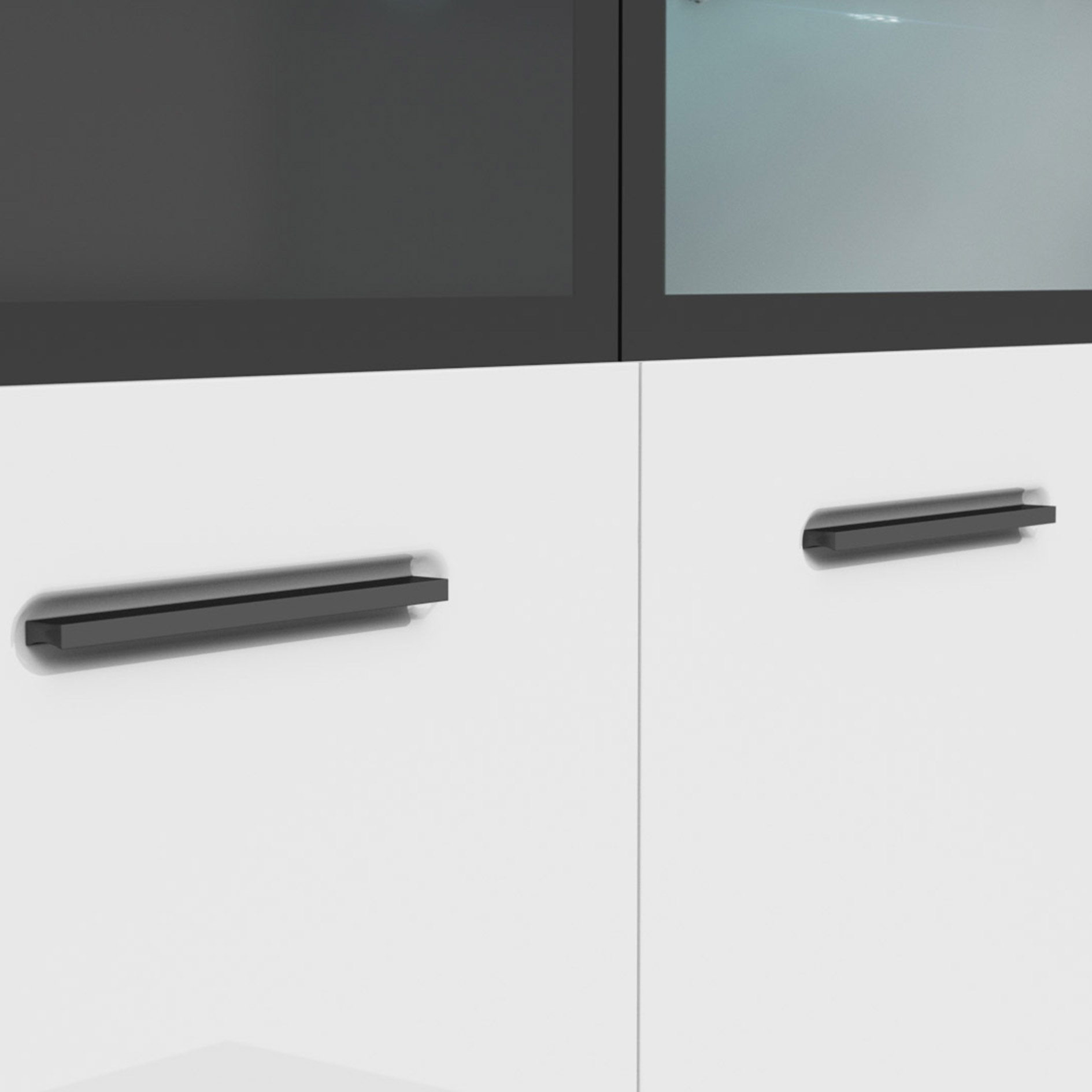 Highboard - weiß Hochglanz - 2 Türen - 100 cm breit