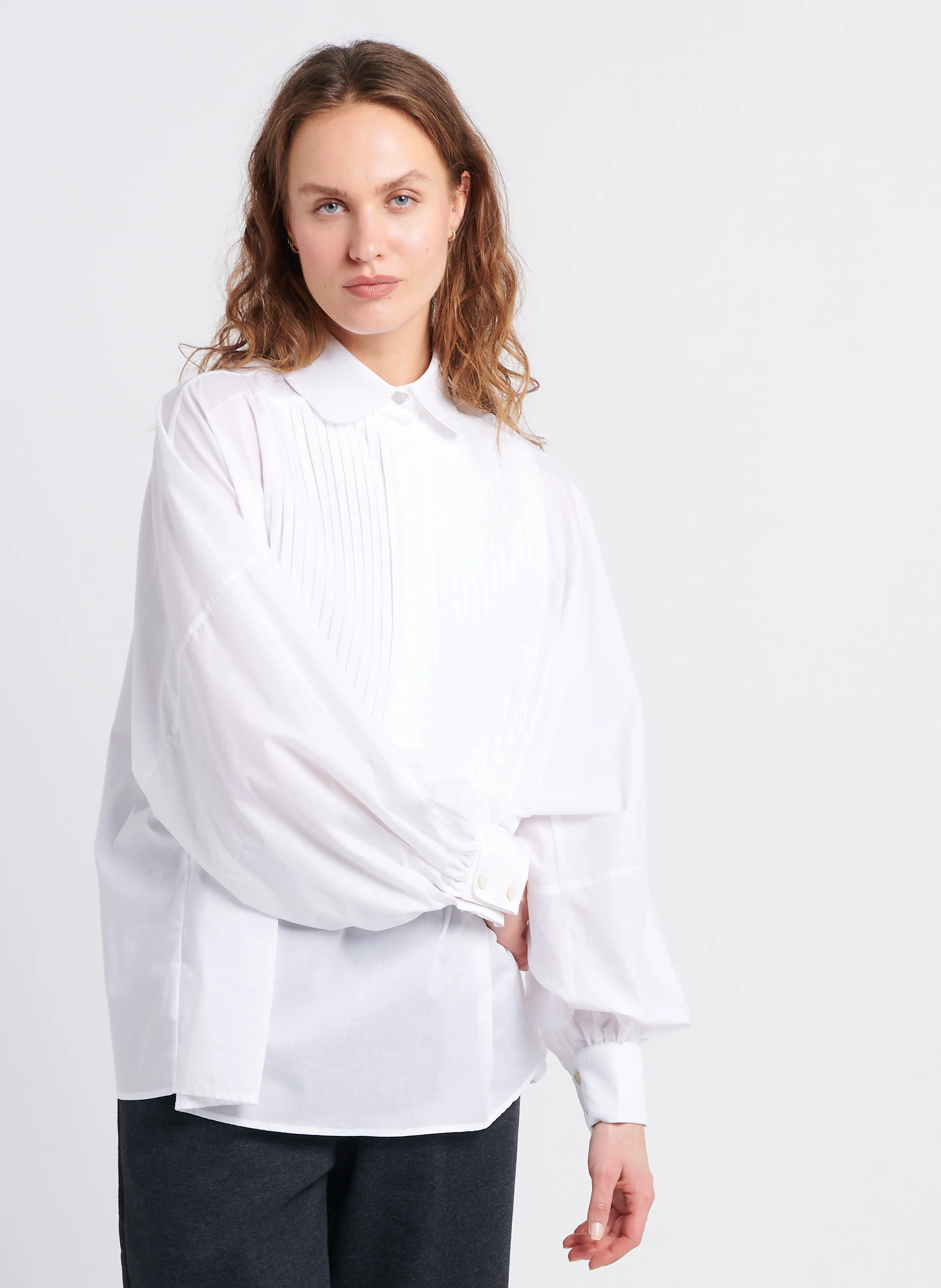 GATSBY - Chemise col classique droite en coton | Blanc