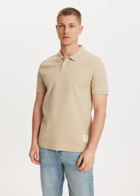 Polo met logo zand (ZAND)