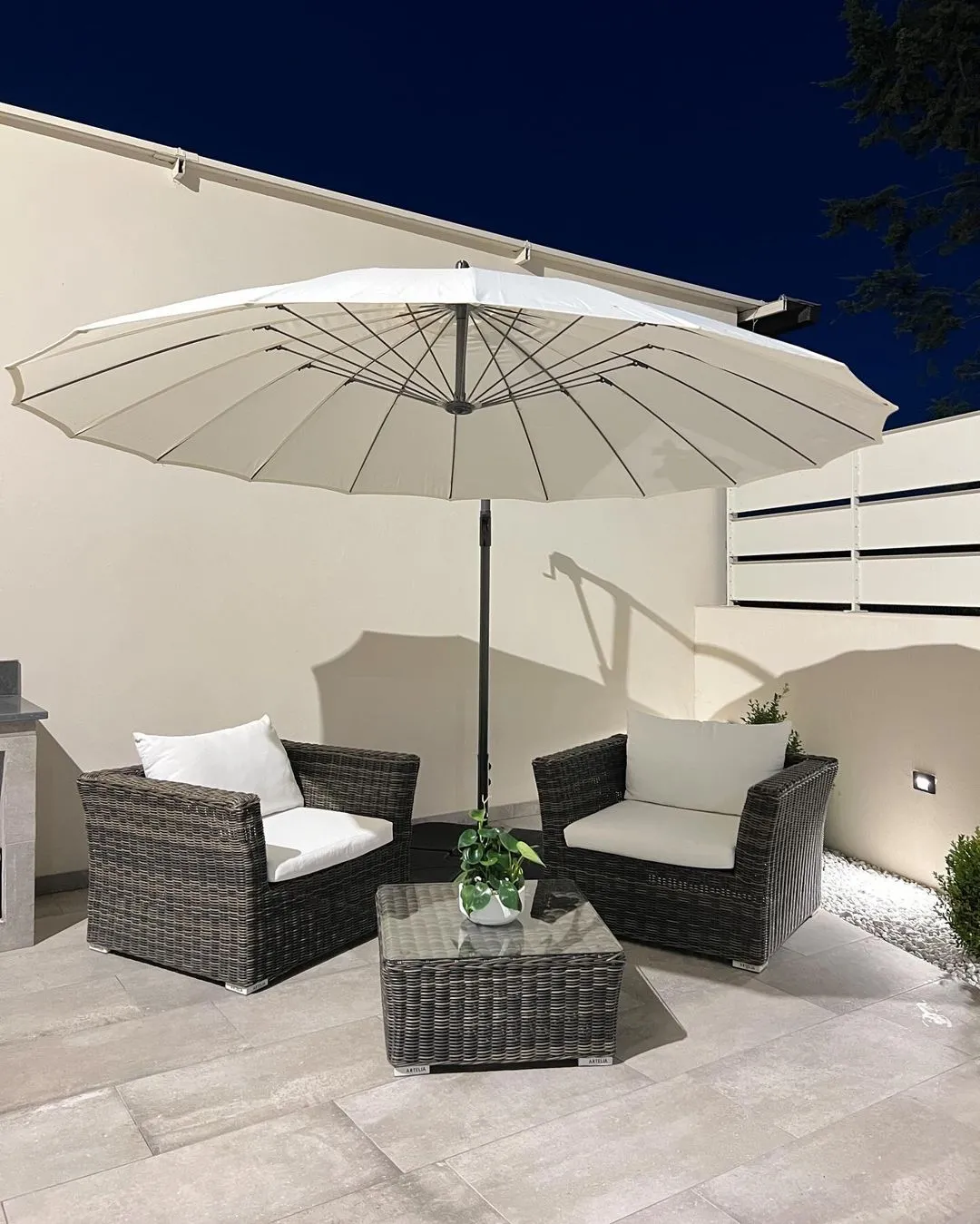 Zweefparasol 268 cm CALABRIA II Lichtbeige