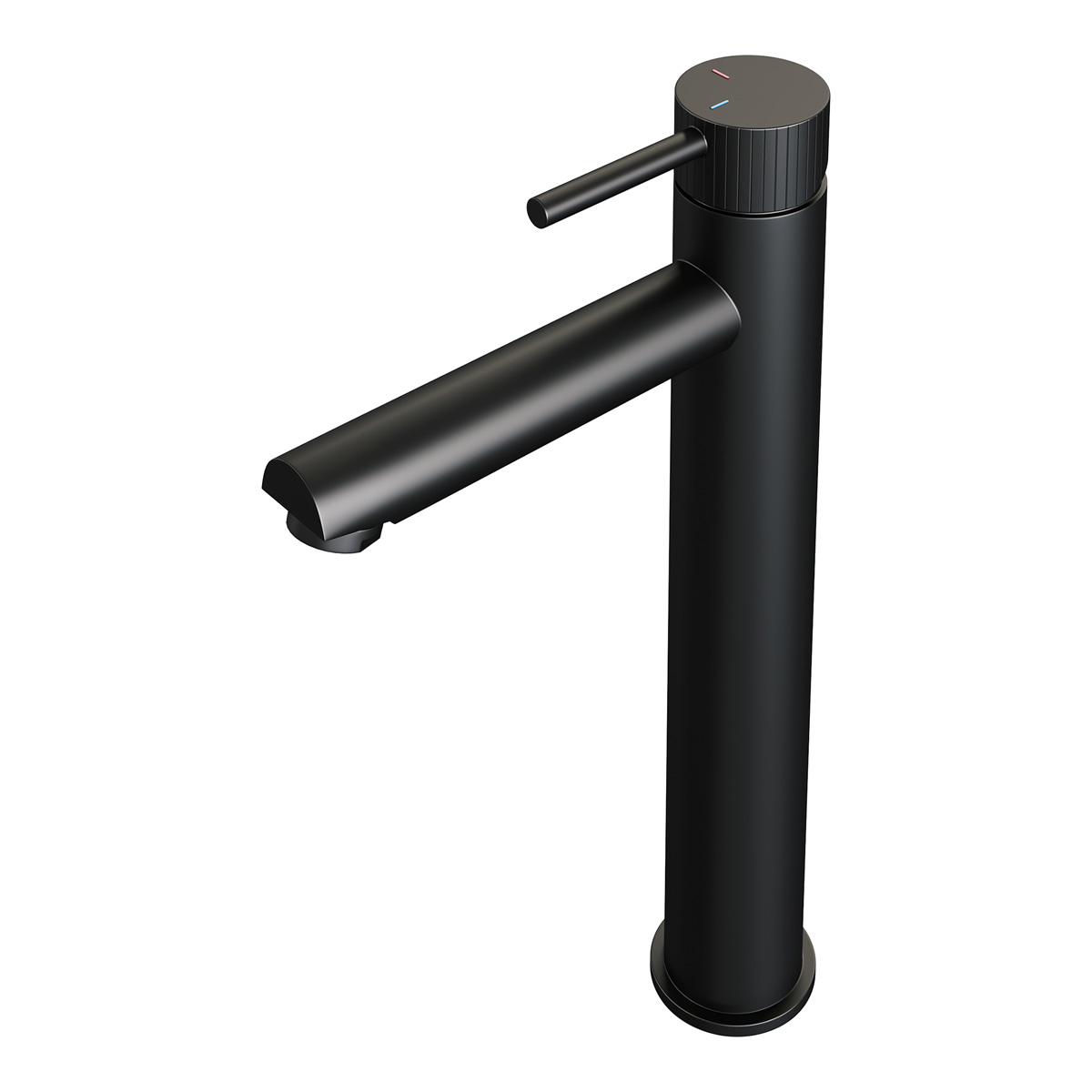 Brauer Stripe verhoogde wastafelkraan model A met ColdStart zwart mat