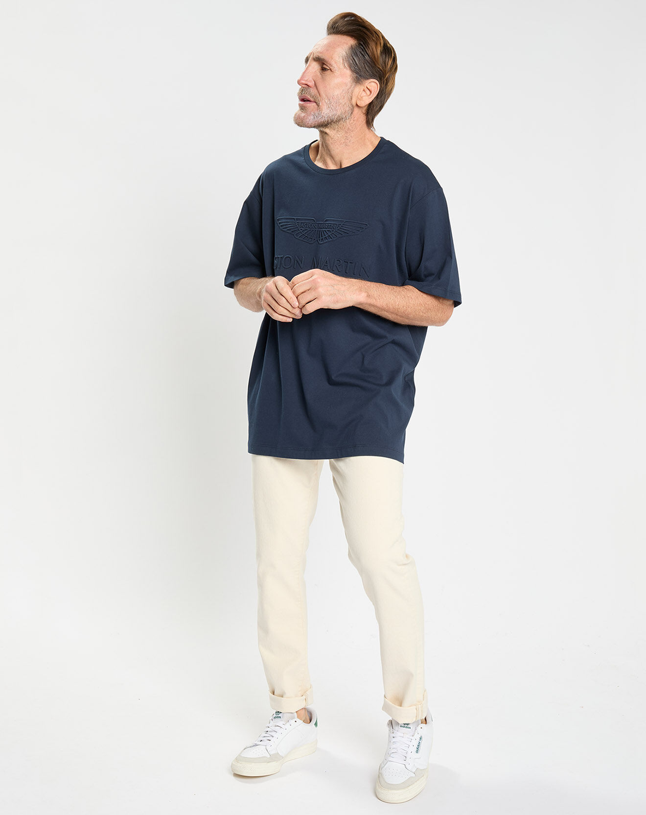 Hackett London T-Shirt Regular Fit Aston Martin Racing embossé bleu marine