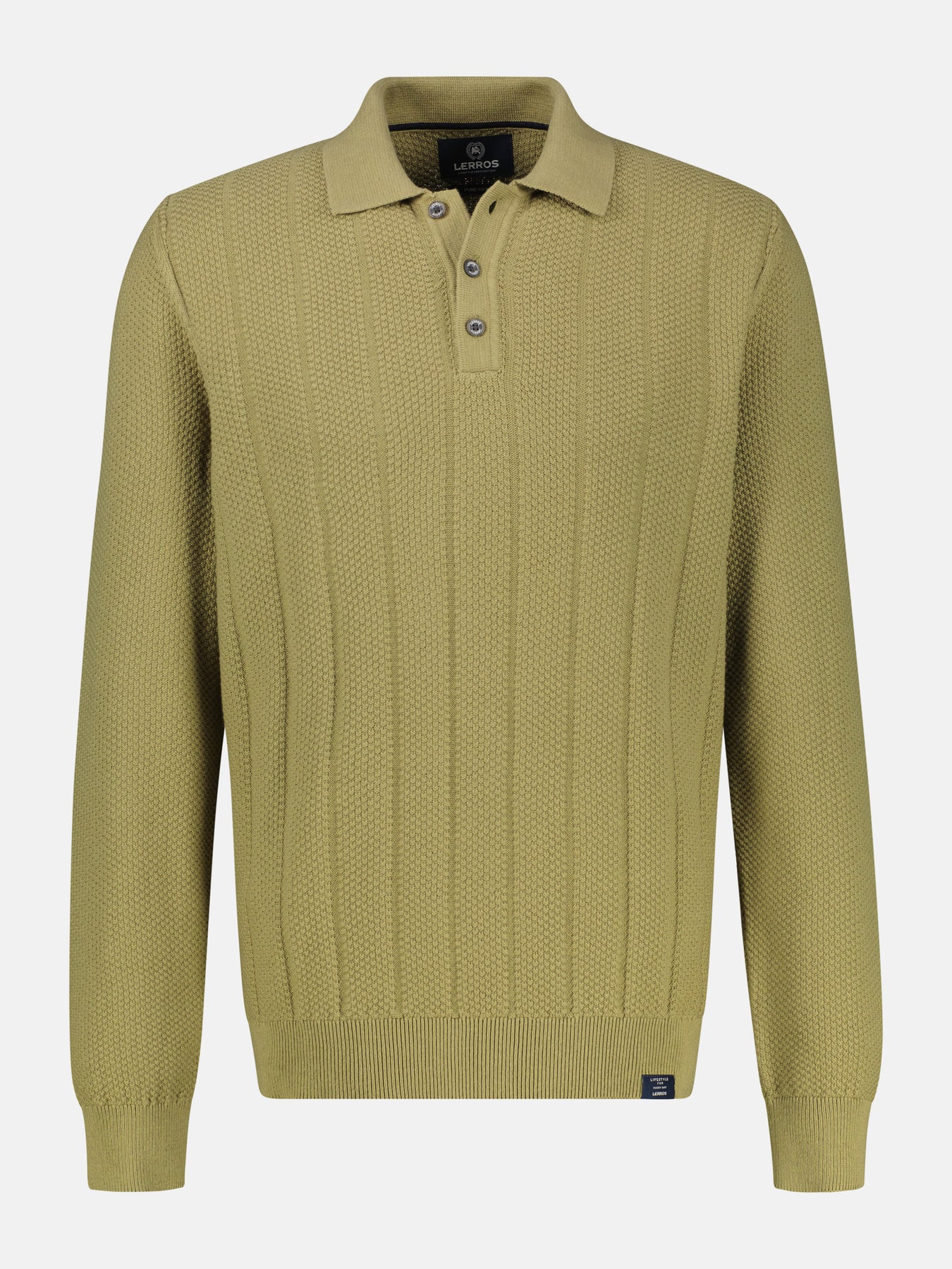 Strickpolo mit breiter Strickrippe
