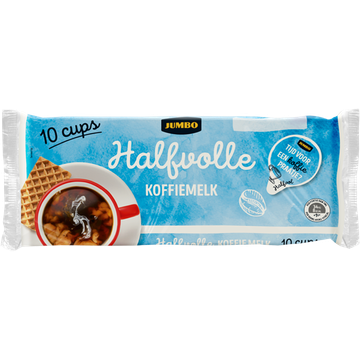 Jumbo Halfvolle Koffiemelk Cups 10 Stuks