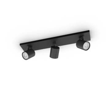 Philips opbouwspots Runner 3-lichts zwart