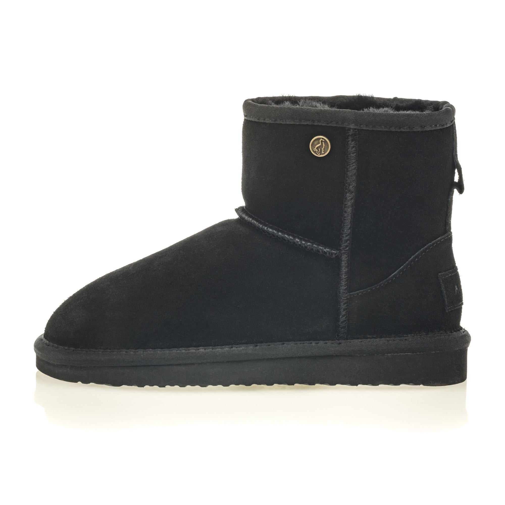 Boots Femme en cuir noir