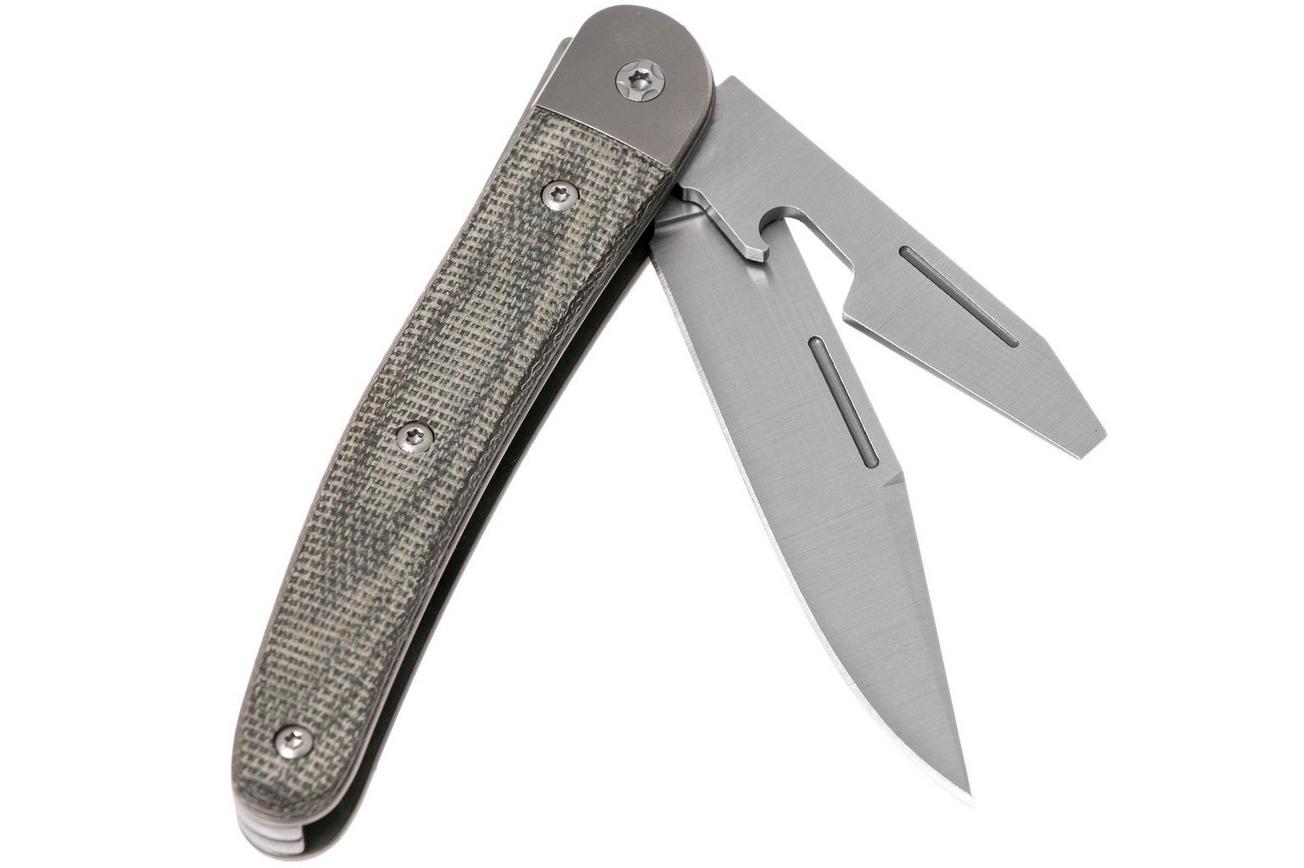 LionSteel Jack 2 Green Canvas Micarta JK2 CVG zakmes