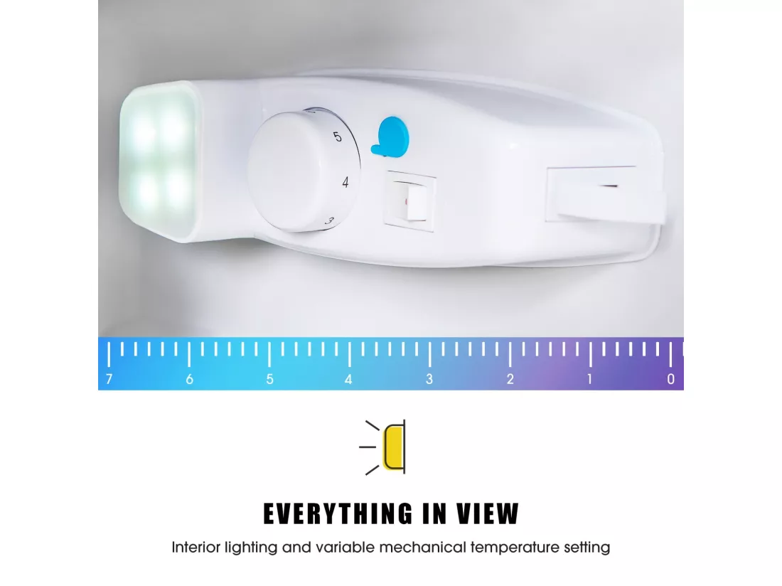Réfrigérateur 22L+38L avec LED, pieds réglable, 172 kWh/an, -27 °C à 13 °C, 7 Niveau Température, énergétique E, 42x45.5x86.8cm