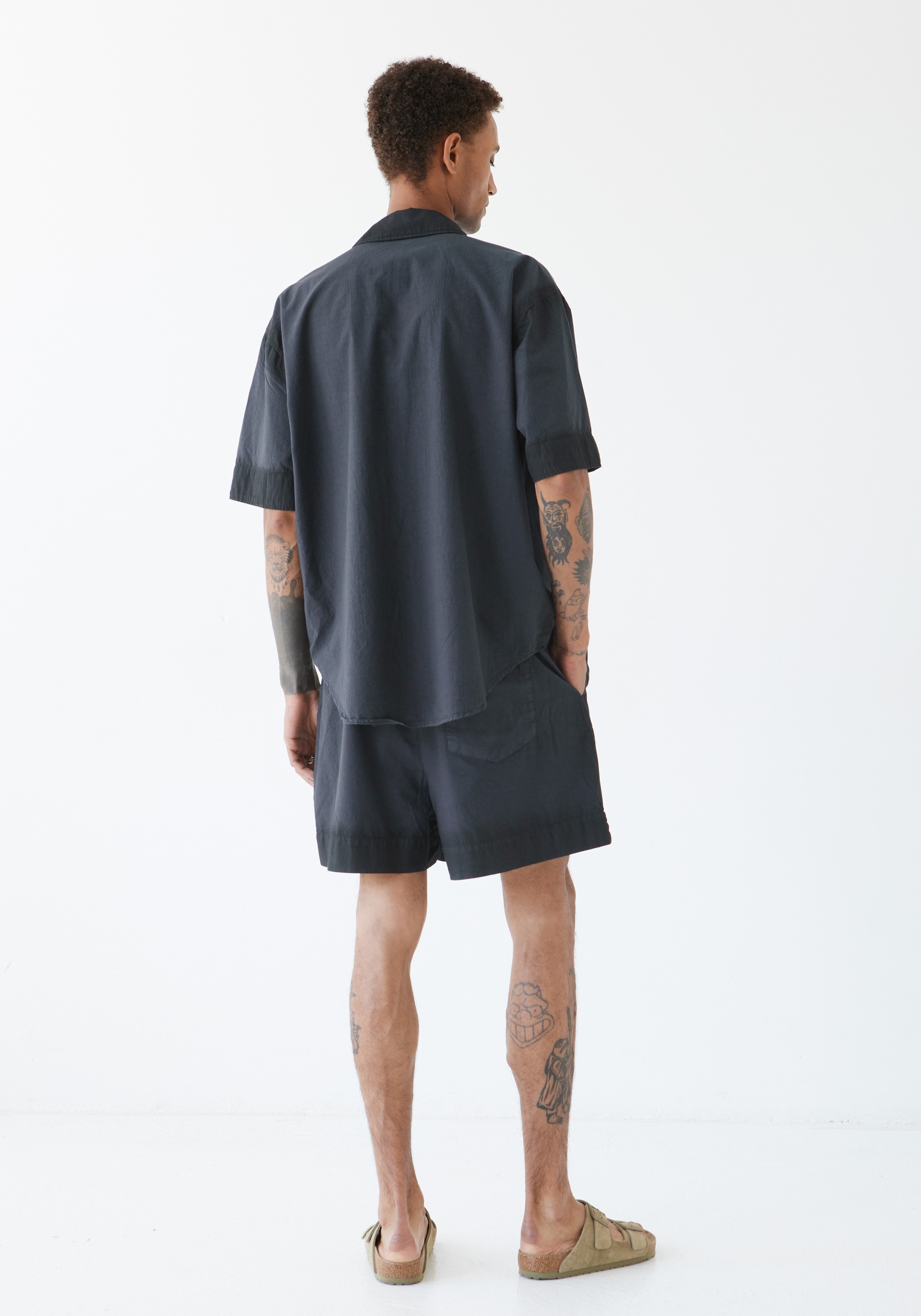 Lavie Kurzarmhemd John Washed Black