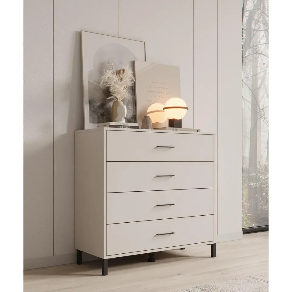 Meubella - Ladekast Vidor - Beige - 93 cm