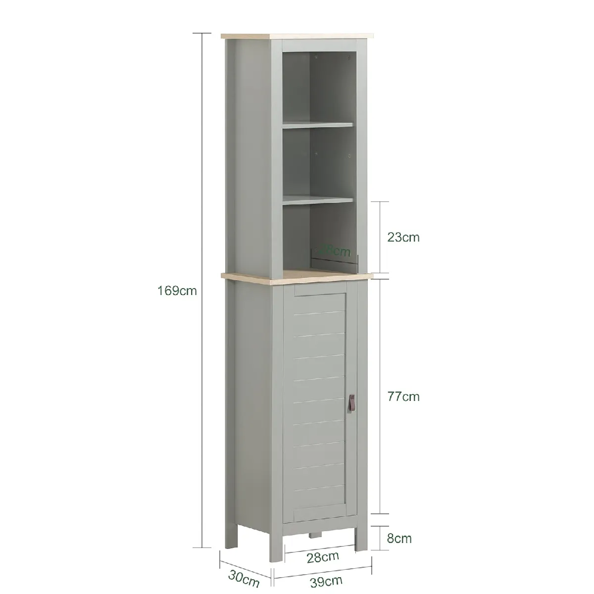 SoBuy BZR68-HG Meuble Colonne Salle de Bain