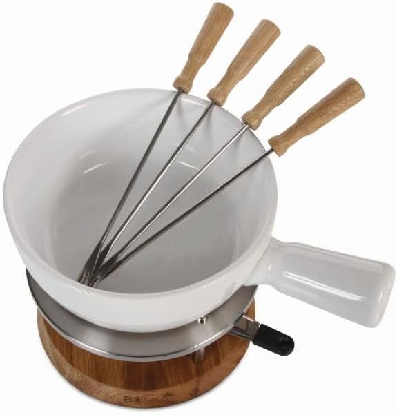 Boska Fondueset Bianco - Kaas Fondue - Wit - Vuurvaste Pan - 1,3 L