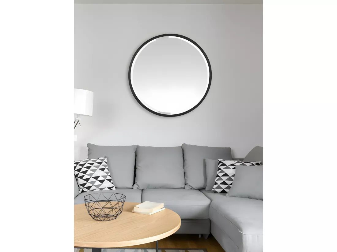 Ardes - Miroir rond en métal ø100 cm - Couleur - Noir