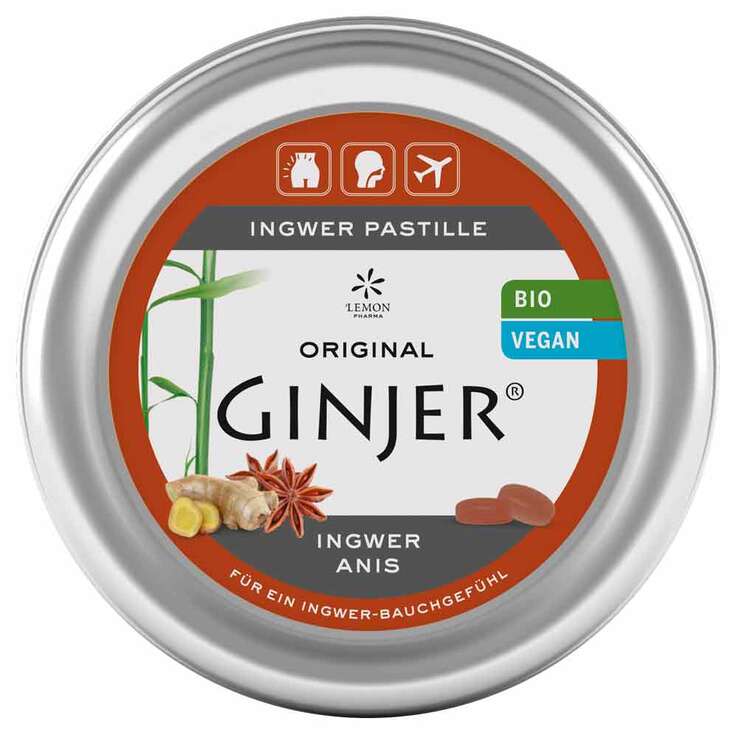 Ingwer Ginjer Anis Pastille Bio, 40 g