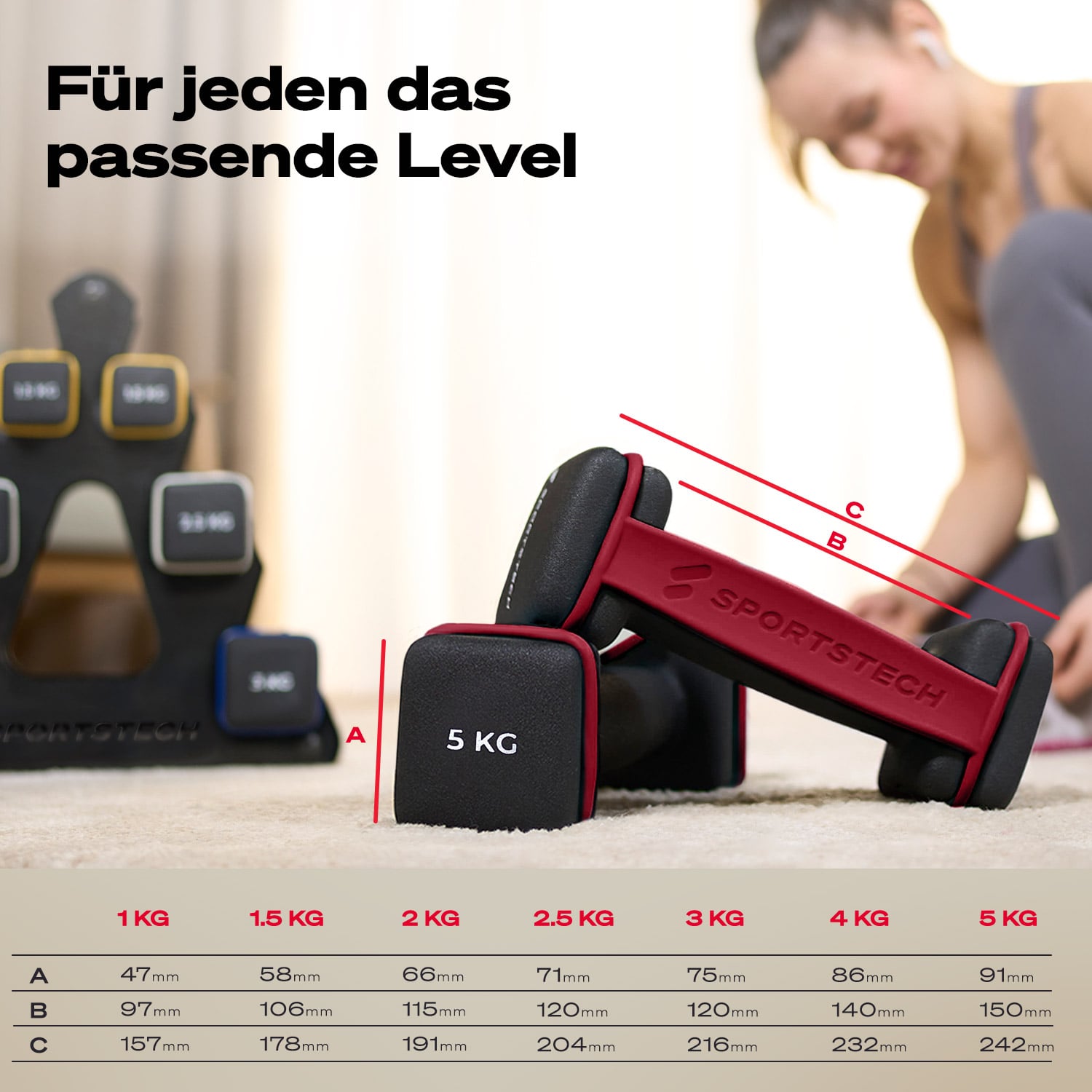 AH100 2x 2,5kg Hantelset