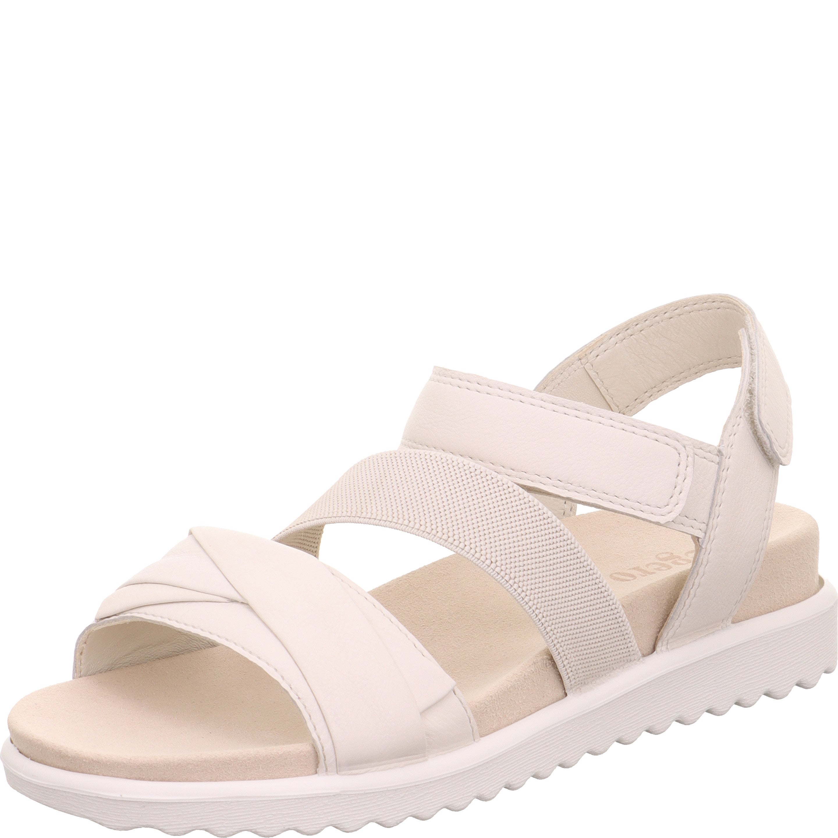 legero MOVE Damen  Sandale mit Klettverschluss - Farbe: Offwhite - Größe: 38