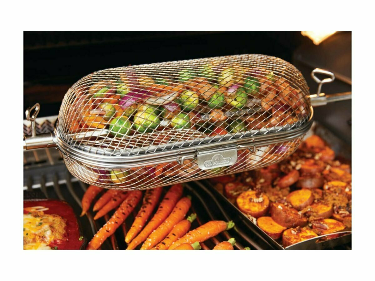 Napoleon RVS grillkorf voor draaispit