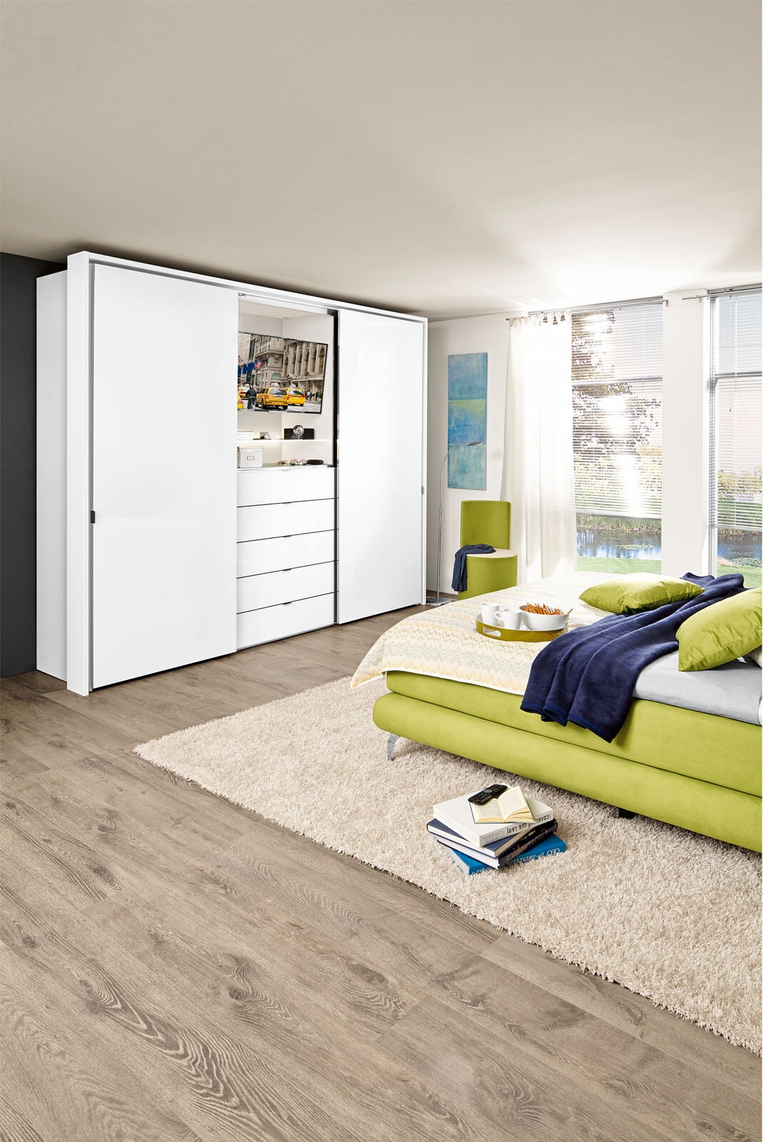 STAUD Kleiderschrank VISIO 249 x 222 x 68 cm in Weiß