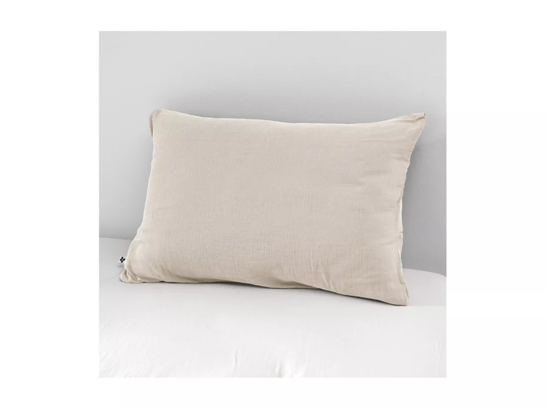 OUREA - Taie d'Oreiller 50x70cm Gaze de Coton Pampa