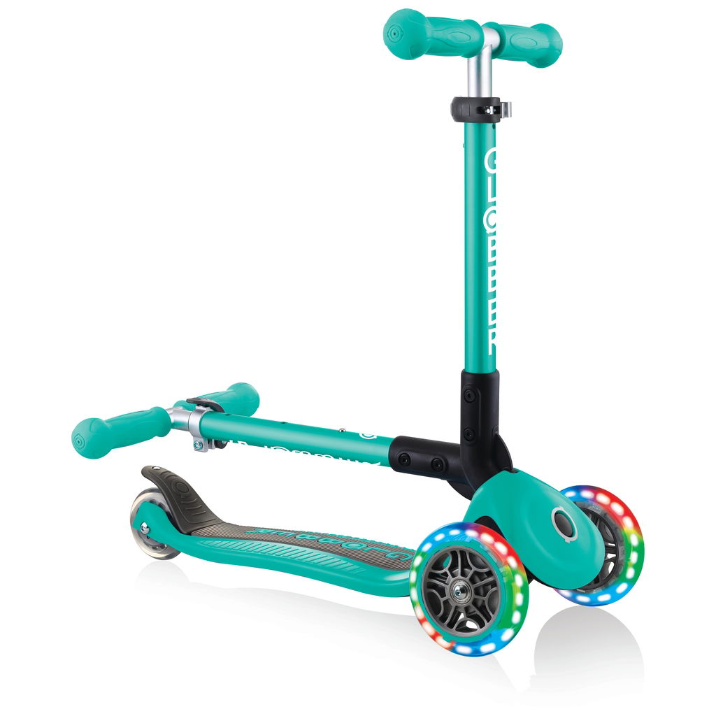 GlobberGlobber   Junior Foldable Lights Scooter emerald