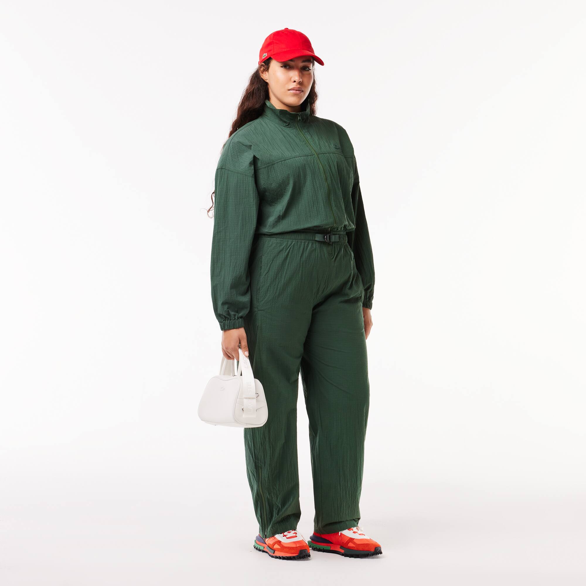 Overall mit Reißverschlusskragen und Gurt Kleider & Röcke - Grün - Lacoste - Damen