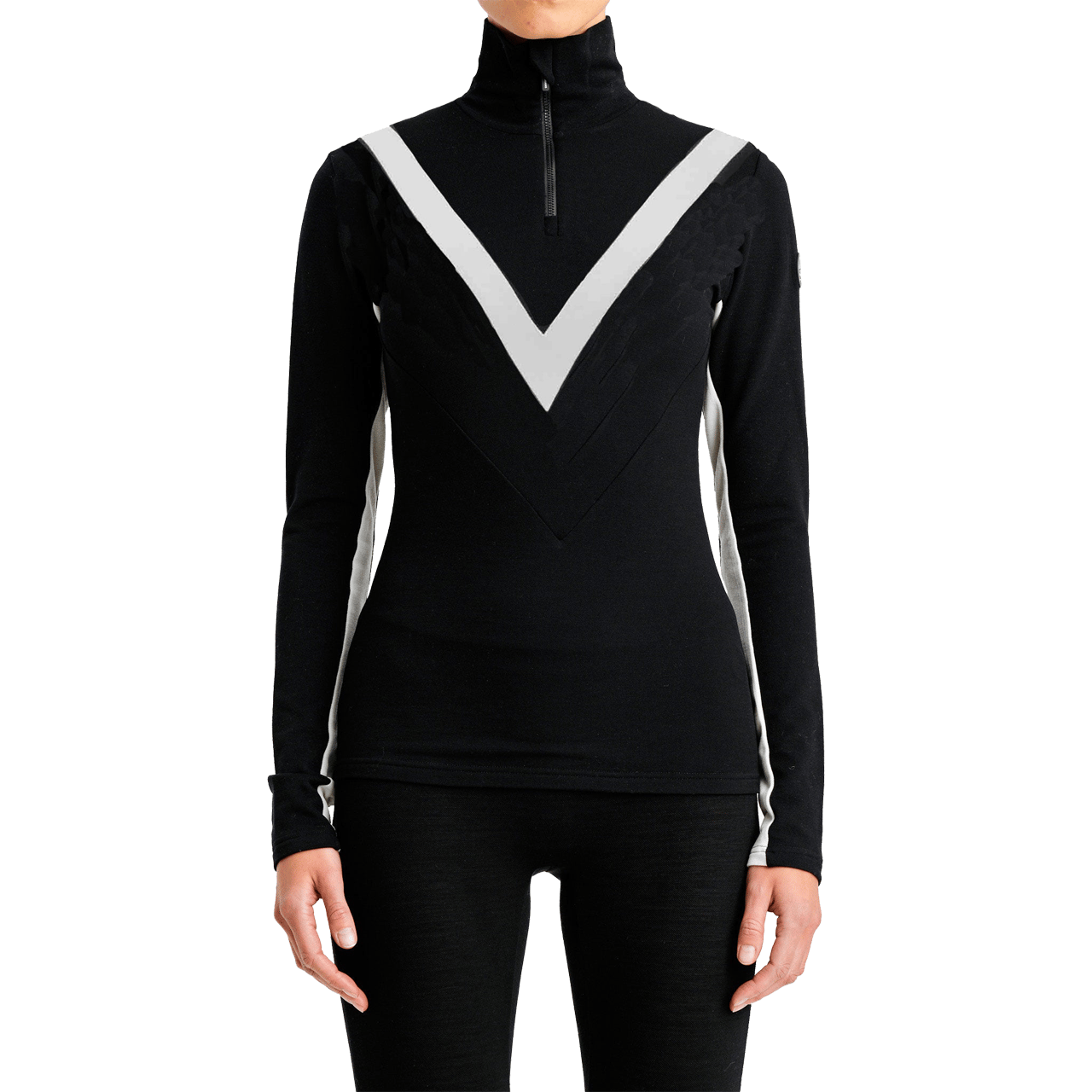 We Norwegians Damen Skishirt Merino VOSS CHEVRON black | We Norwegians Skibekleidung Damen | We Norwegians | W | Brands | XSPO-Fashion