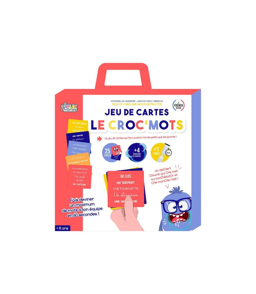 Paris Prix - Jeu De Cartes écarteur De Bouche 8cm Multicolore