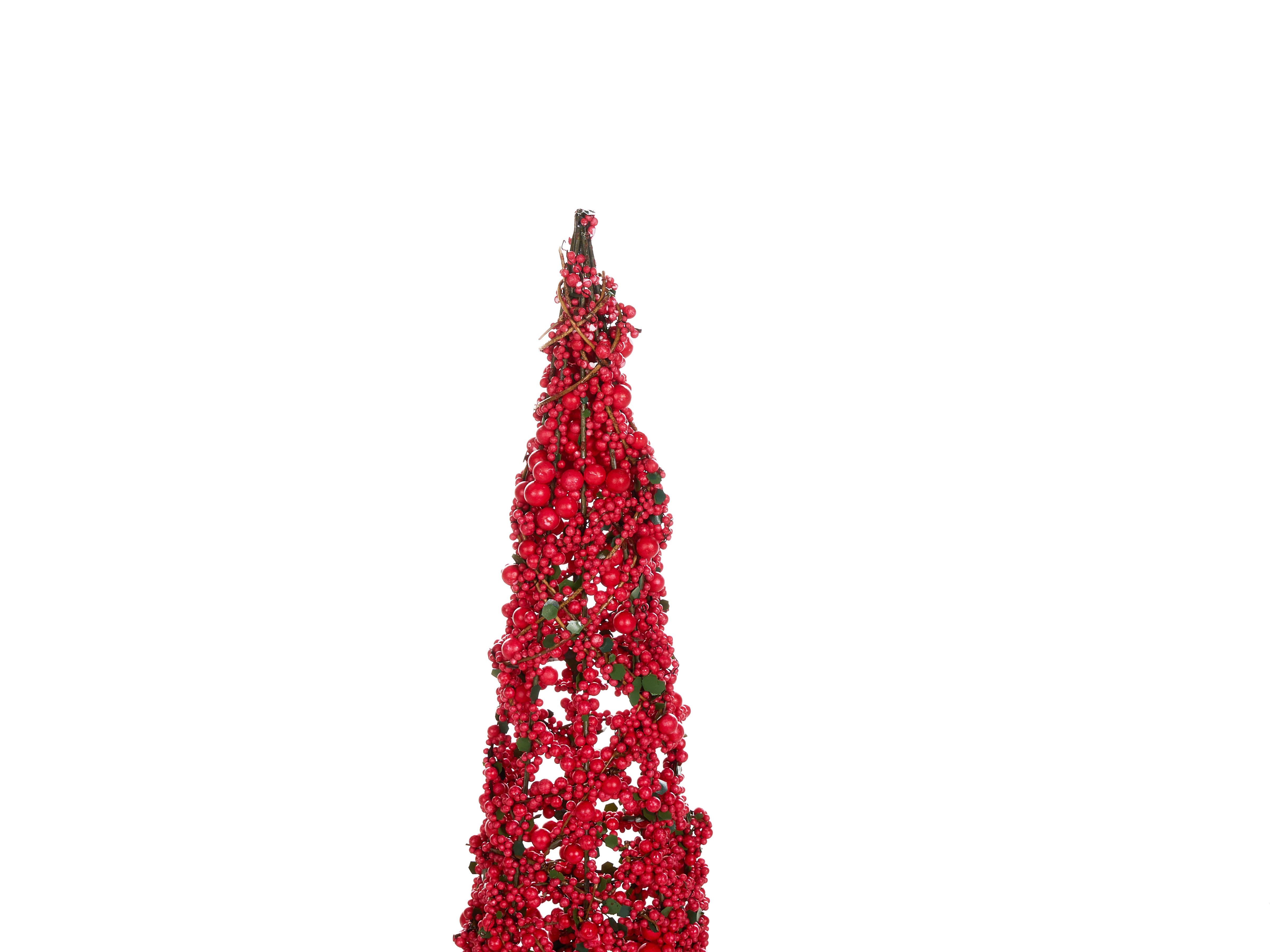 Set van 2 figuren ROSAN Kerstboom 52/60 cm Rood