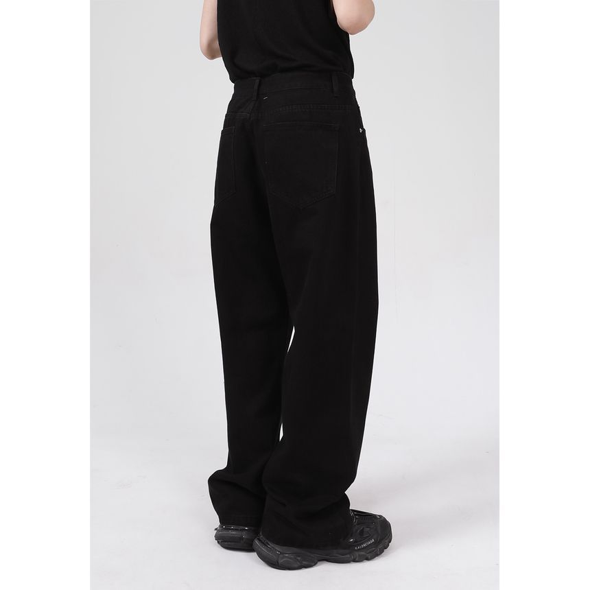 FAERIS - Hoge taille wijde jeans