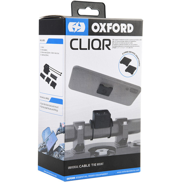 Oxford - Support smartphone CliqR pour guidon fixation Rislan