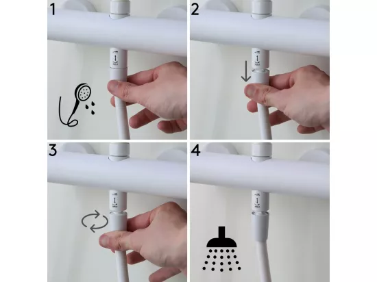 Luisa colonne de douche mécanique cuivre brossé - Essebagno