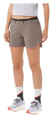 Short Salomon Sense Aero 5in Beige Femme