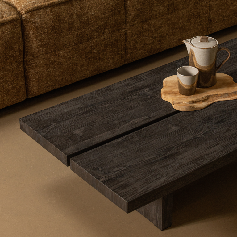 WOOOD Lion salontafel 140x60 donkerbruin