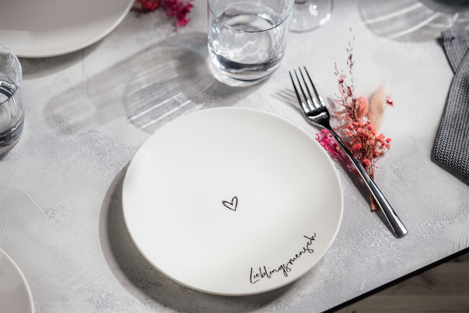 Villeroy & Boch Frühstücksteller STATEMENT LIEBLINGSMENSCH 21 cm Porzellan weiß